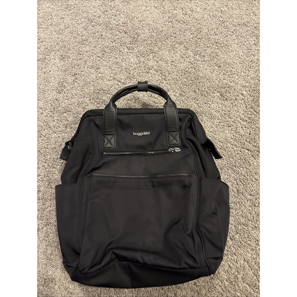 Baggallini Soho Backpack Women's Laptop Backpack Travel Bag Black Overnight